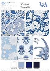 Crafts of Tranquility Ornamental The V&A Museum 100 % coton biologique 45 cm x 55 cm de large Fat Quarter Bundle pour l'artisanat, la couture, le patchwork